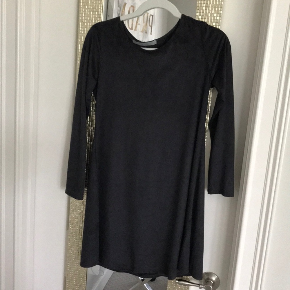 Lily Rain black/dark grey suede dress